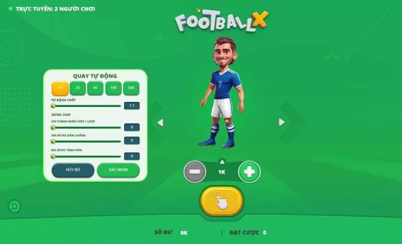 Điểm thú vị khi chơi FootballX