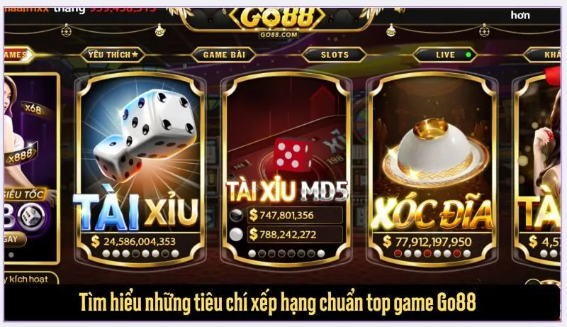 Tìm hiểu những tiêu chí xếp hạng chuẩn top game Go88