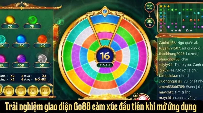 Trải nghiệm giao diện Go88 cảm xúc đầu tiên khi mở ứng dụng